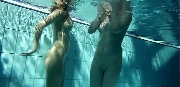  Zuzana and Lucie underwater swimming lesbos
